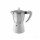 Cafetera Italiana Comet 6 Tazas Aluminio Mango Ergonómico Blanco