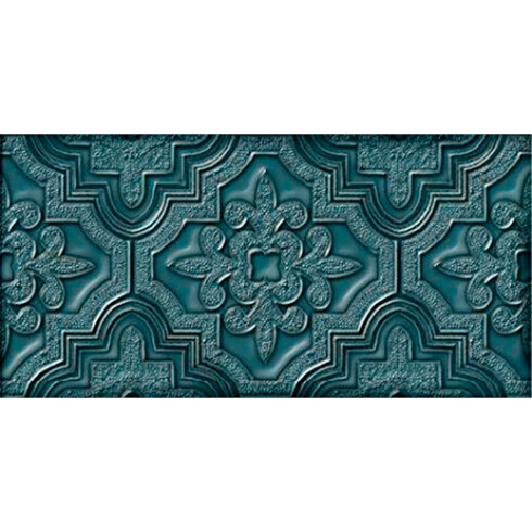 Ceramica Tipo Brick Azul Decorado 12X24Cm Pared GAMAS DE AZUL