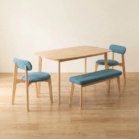 JUEGO DE COMEDOR MADERA NATURAL-BEIGE SKY