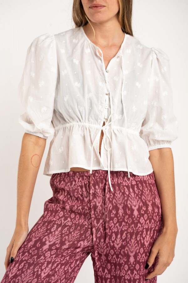 Blusa Broderie Crudo