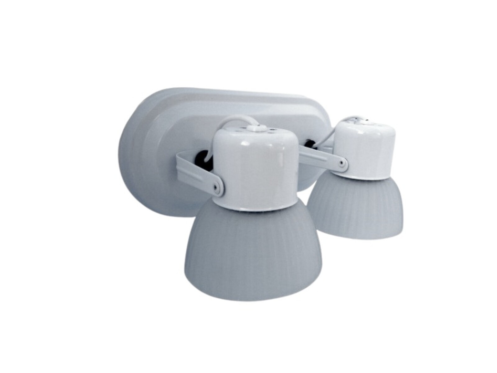 APLIQUE 2 LUCES BASE OVAL BLANCO 