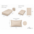 Juego Completo de Sabanas 1 Plaza 400 Hilos Premium Beige