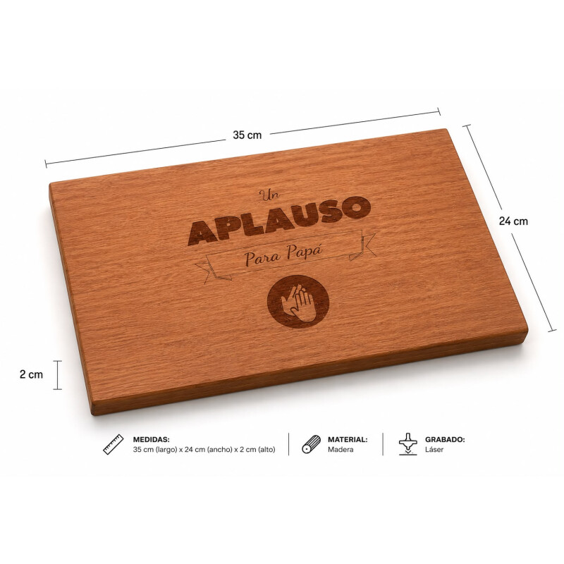 Tabla de Madera de Pino para Picadas y Asado 35x24 cm Grabada | Tabla de Servir Gourmet para Quesos, Fiambres y Aperitivos Tabla de Madera de Pino para Picadas y Asado 35x24 cm Grabada | Tabla de Servir Gourmet para Quesos, Fiambres y Aperitivos
