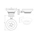 JABONERA PLATO DE VIDRIO METAL CR MANCHESTER 000