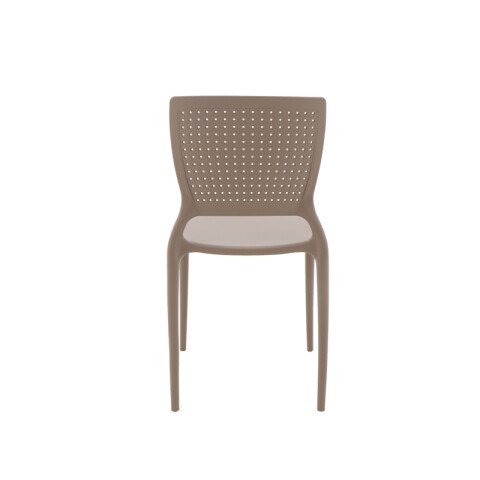 Silla apilable gamuza "SAFIRA" con respaldo calado TD0586