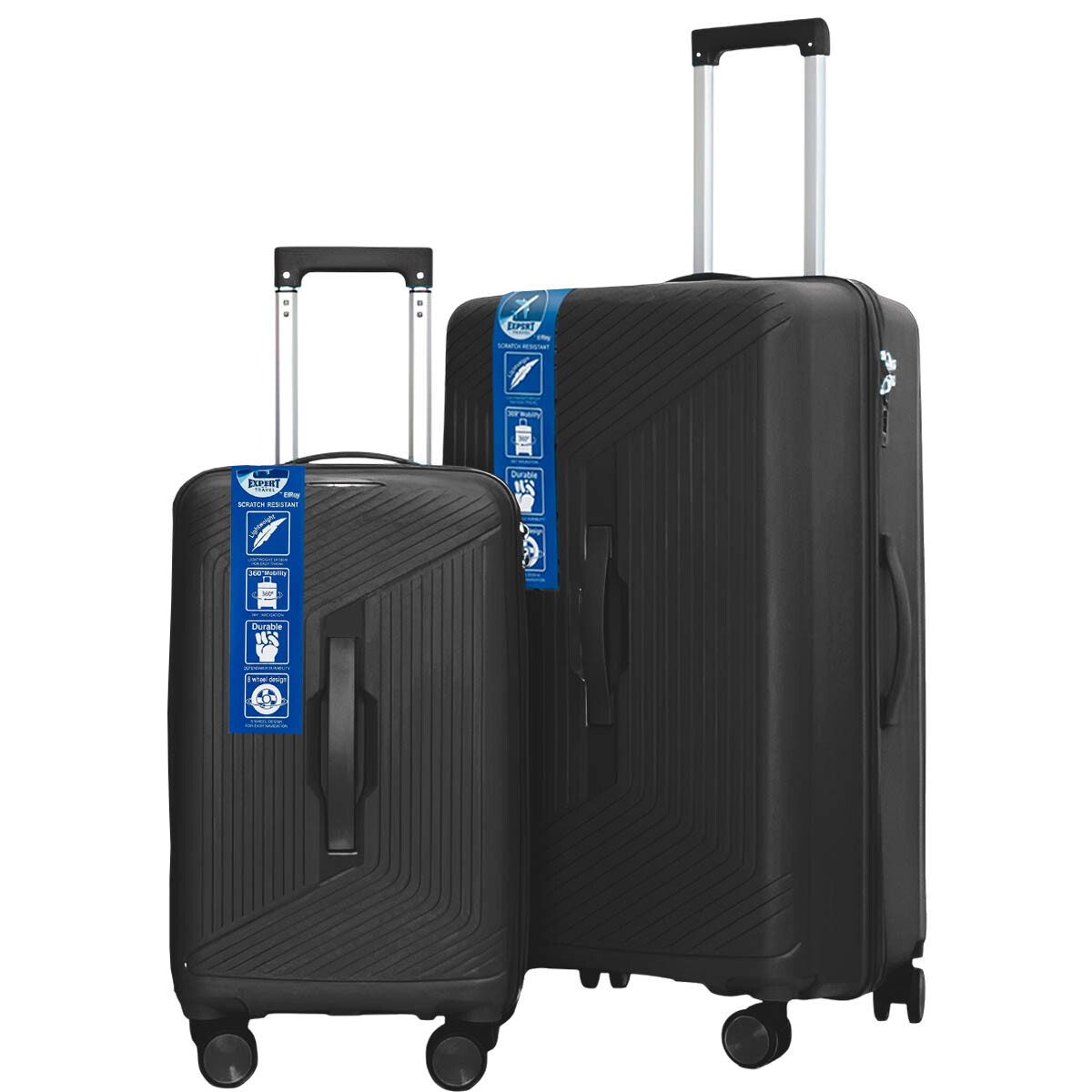 Set 2 Valijas Viaje Expert 21 Carry On + 29 Rígidas - Negro 