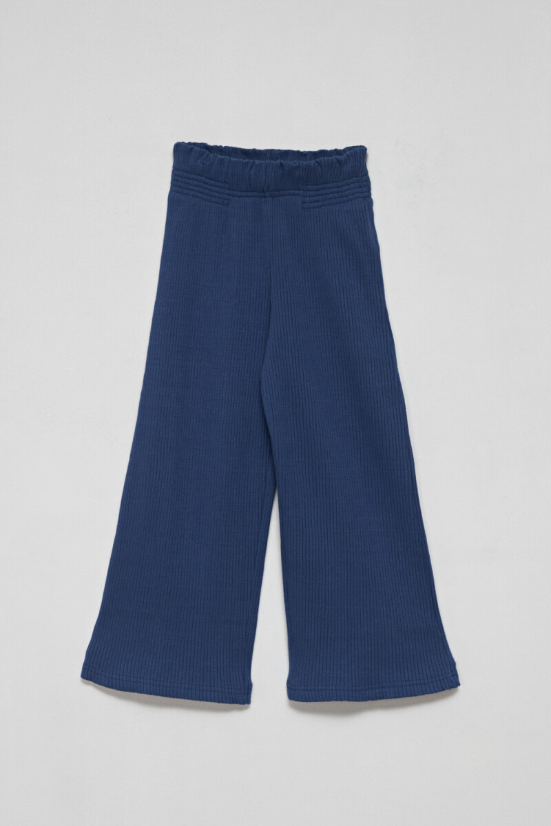 Pantalón rib oxford - Azul