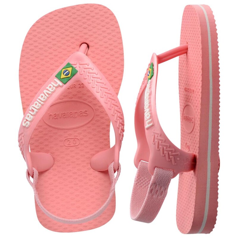 Sandalias Havaianas Baby Brasil Logo Niños Rosa Mango
