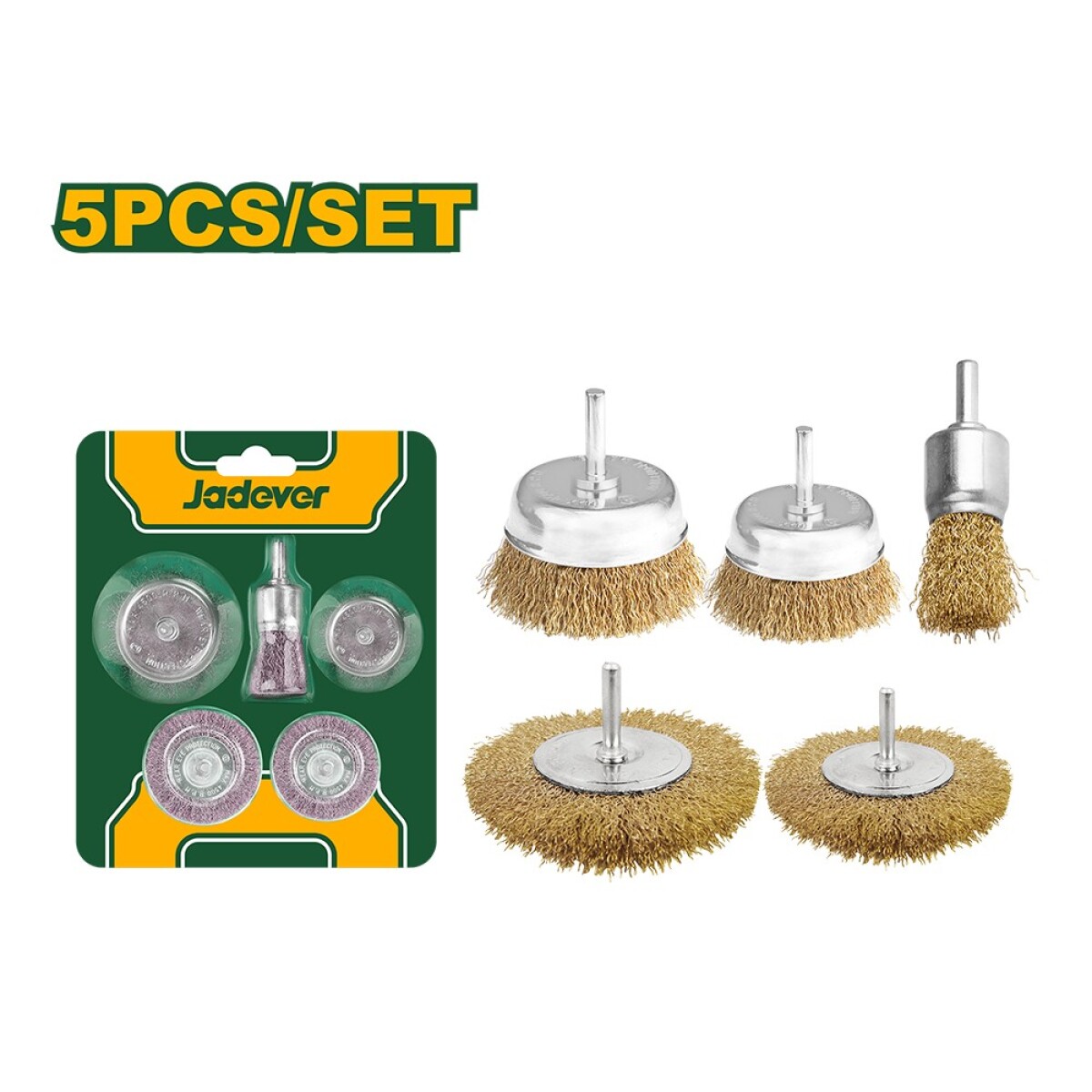 Set Cepillos Copa Bronce Rizado x5 