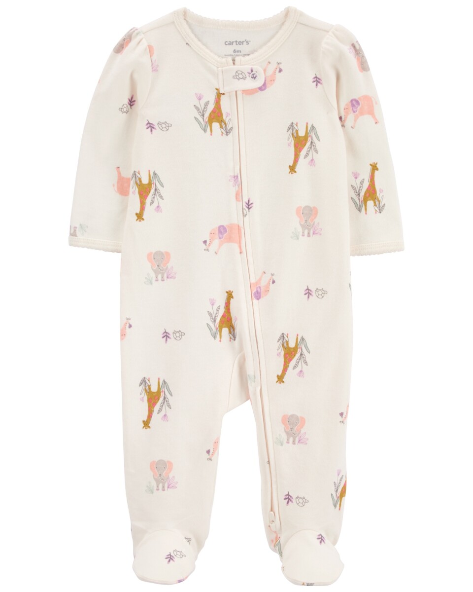 Pijama una pieza de algodón, diseño animales 