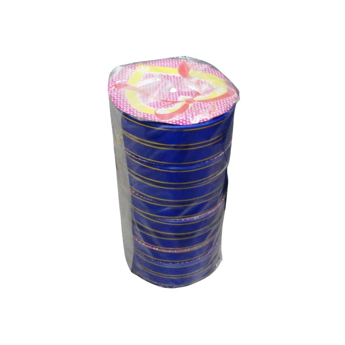 CINTA REGALO ECO. AZUL 2LINEAS 18MM (PACK X 10) 