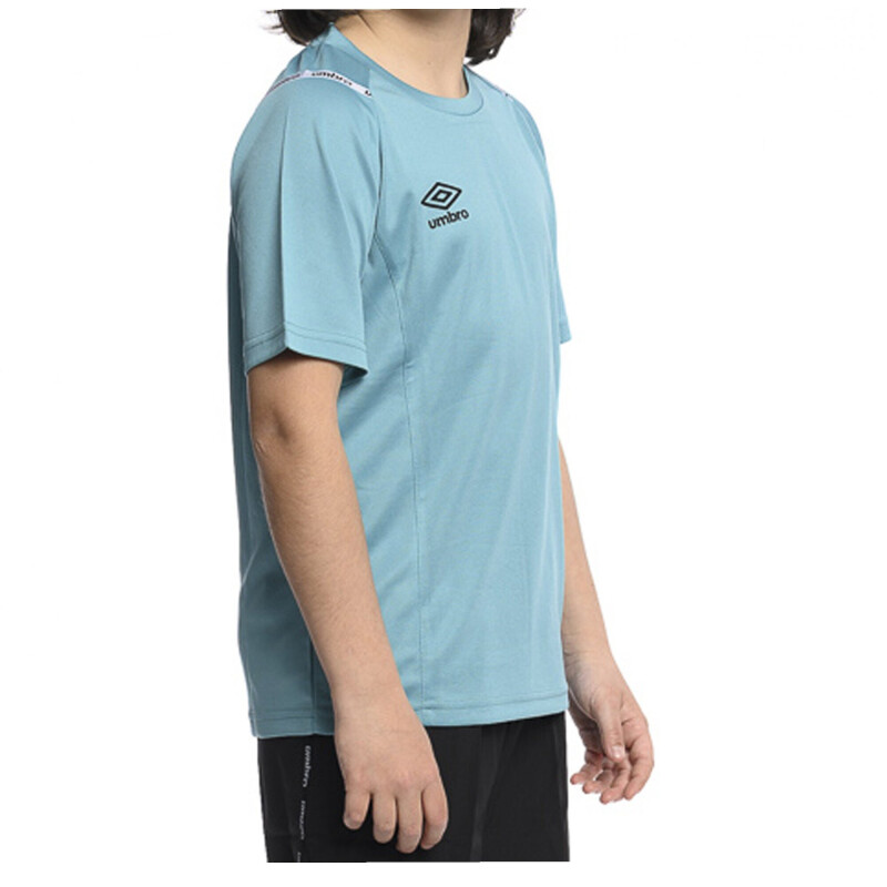 Remera Infantil Umbro Taped Junior Verde - Negro - Blanco