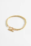 Pulsera cuentas metálicas dorado