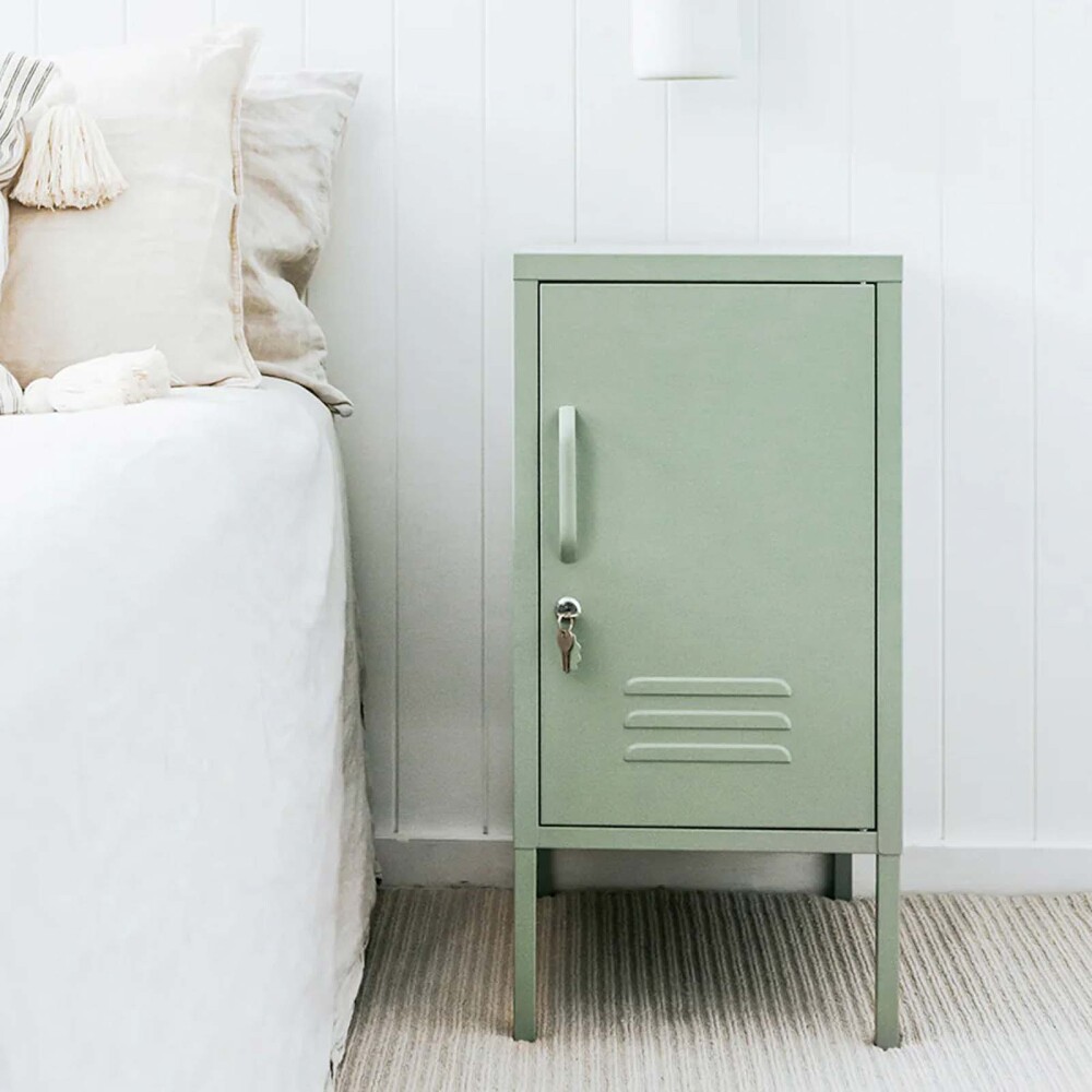 MESA LATERAL 1P METAL VERDE OLIVIA