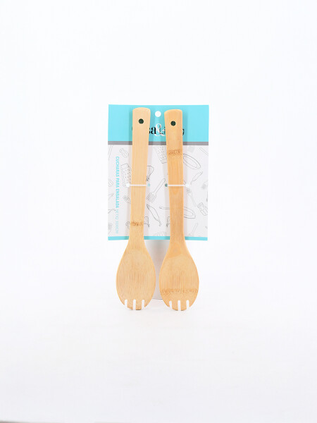 CUCHARAS PARA ENSALADA SETX2 MADERA