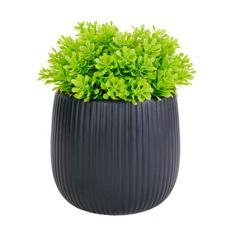 Planta artificial con maceta de ceramica Planta artificial con maceta de ceramica