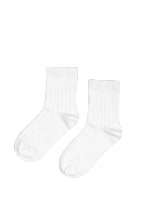 Medias Kids Rib Lisas Blanco