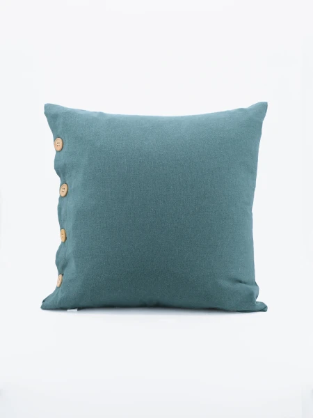 FUNDA ALMOHADON BOTONES VERDE