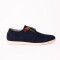 Zapato acordonado suede azul