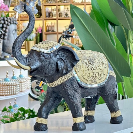 Elefante Decorativo Resina Alto 14cm x Largo 35cm Elefante Decorativo Resina Alto 14cm x Largo 35cm