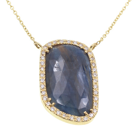 Colgante Raices en oro amarillo18k con raíz de zafiro y brillantes Colgante Raices en oro amarillo18k con raíz de zafiro y brillantes