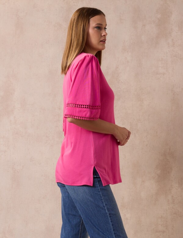 Remera Algodon FUCSIA