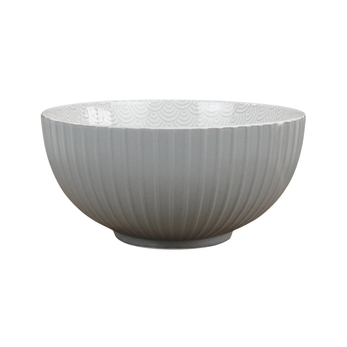 Bowl de ceramica labrado con diseño interior 