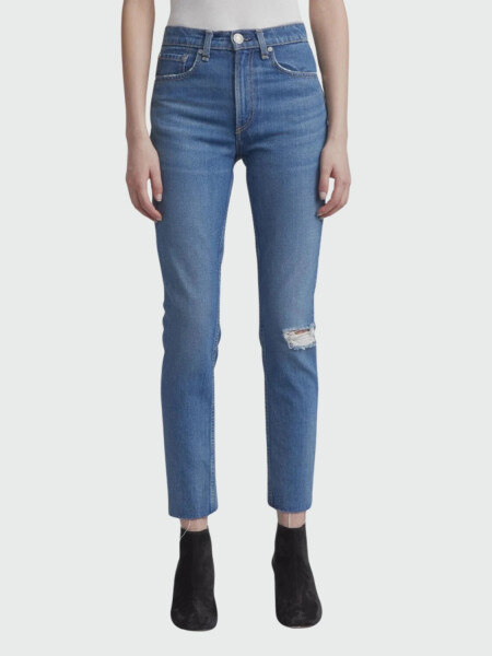Jean ankle skinny con bolsillos, Pamela Azul