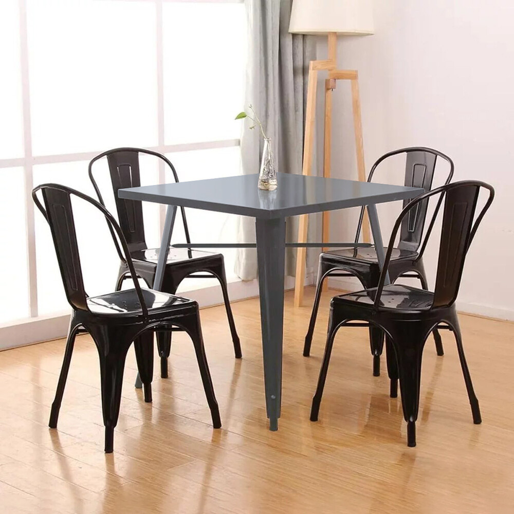 SILLA HABITARE METAL NEGRA Silla Habitare Metal Negra