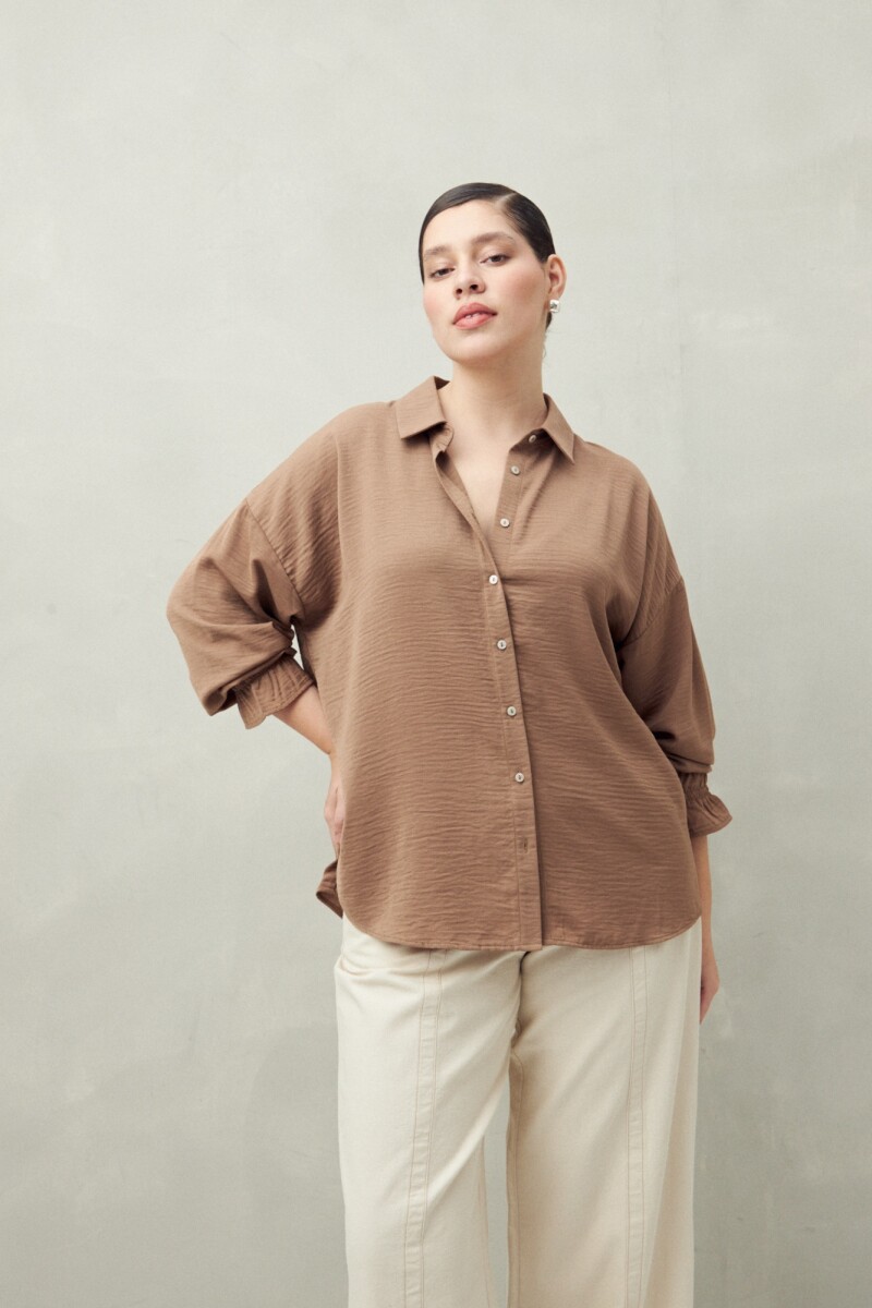 CAMISA BURBUJA Marron