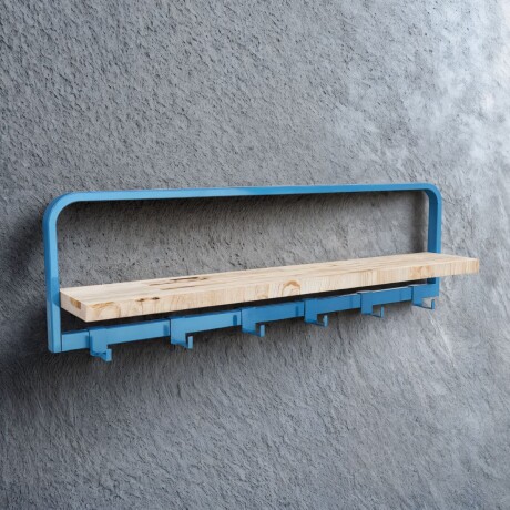Estante de madera y metal con ganchos CELESTE