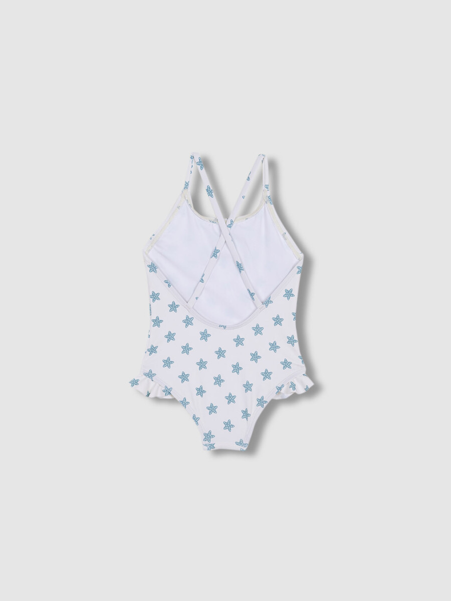 Traje De Baño Estampado Estrellas Blanco Roto