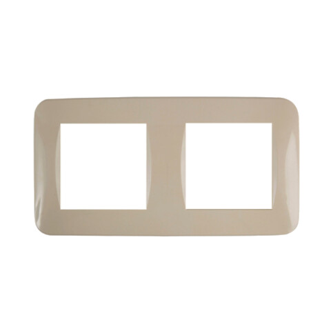 Plaqueta p/2 + 2 módulos, marfil - Mini Reggio M46916