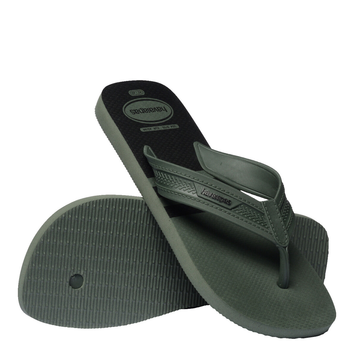 Sandalias Havaianas City Basic Masculino Havaianas - Verde - Negro 