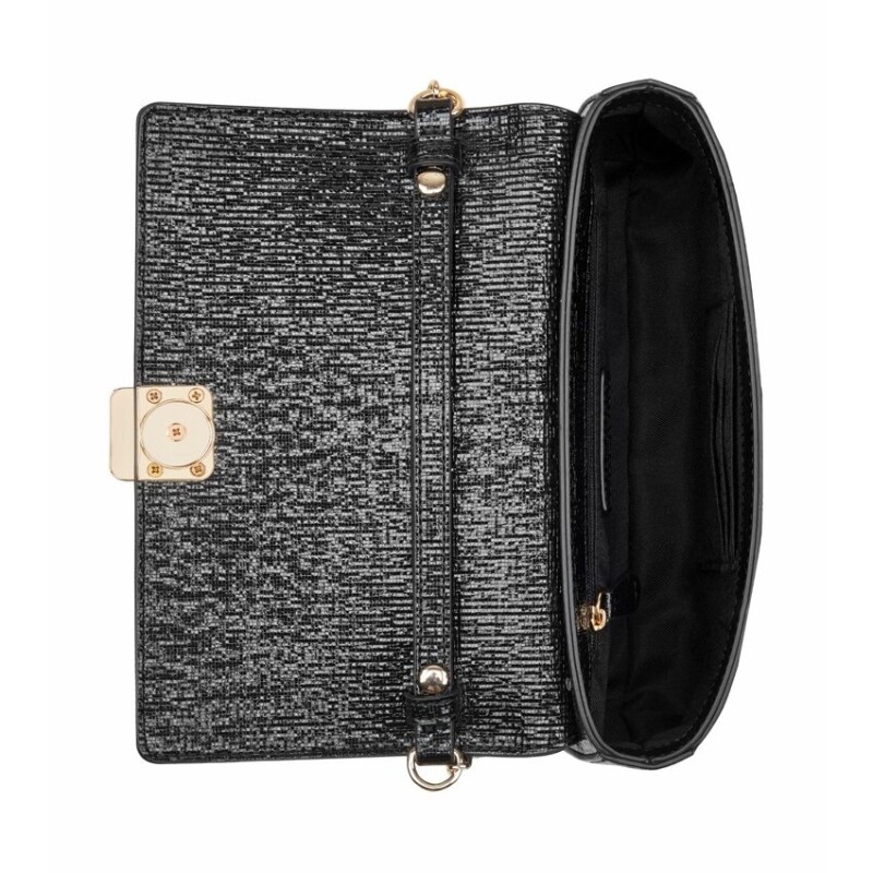 Blais Flap Shoulder Bag Black