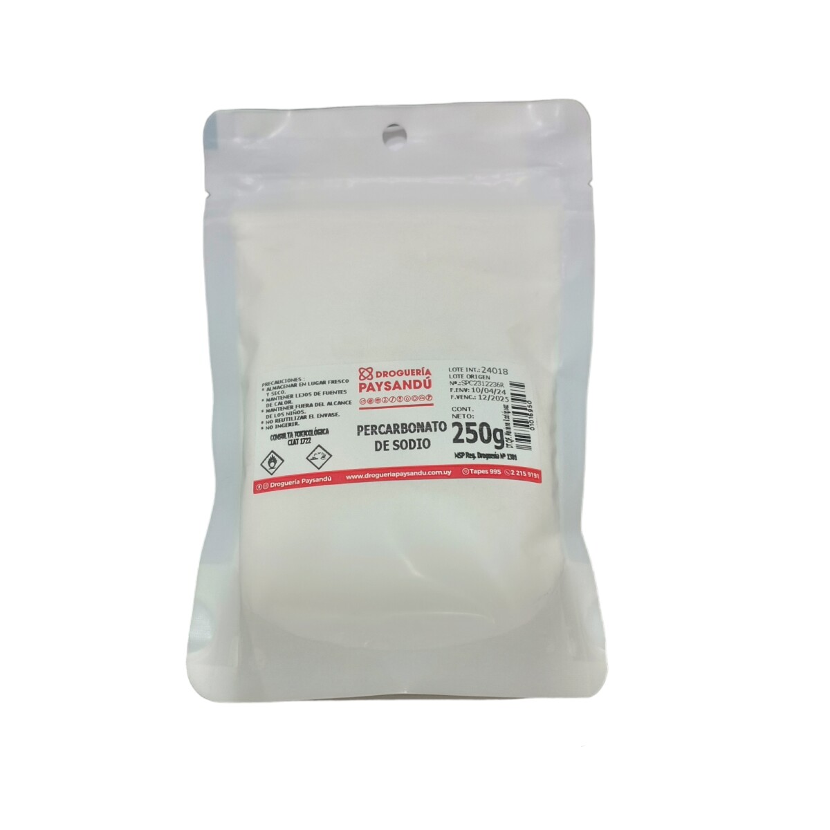 Percarbonato de Sodio - 250 g 