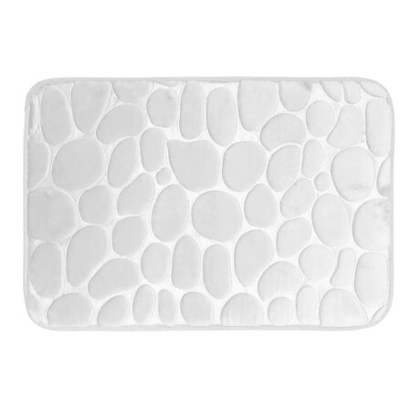 Alfombra Baño Absorbente y Antideslizante Microfibra 45x75Cm Blanco