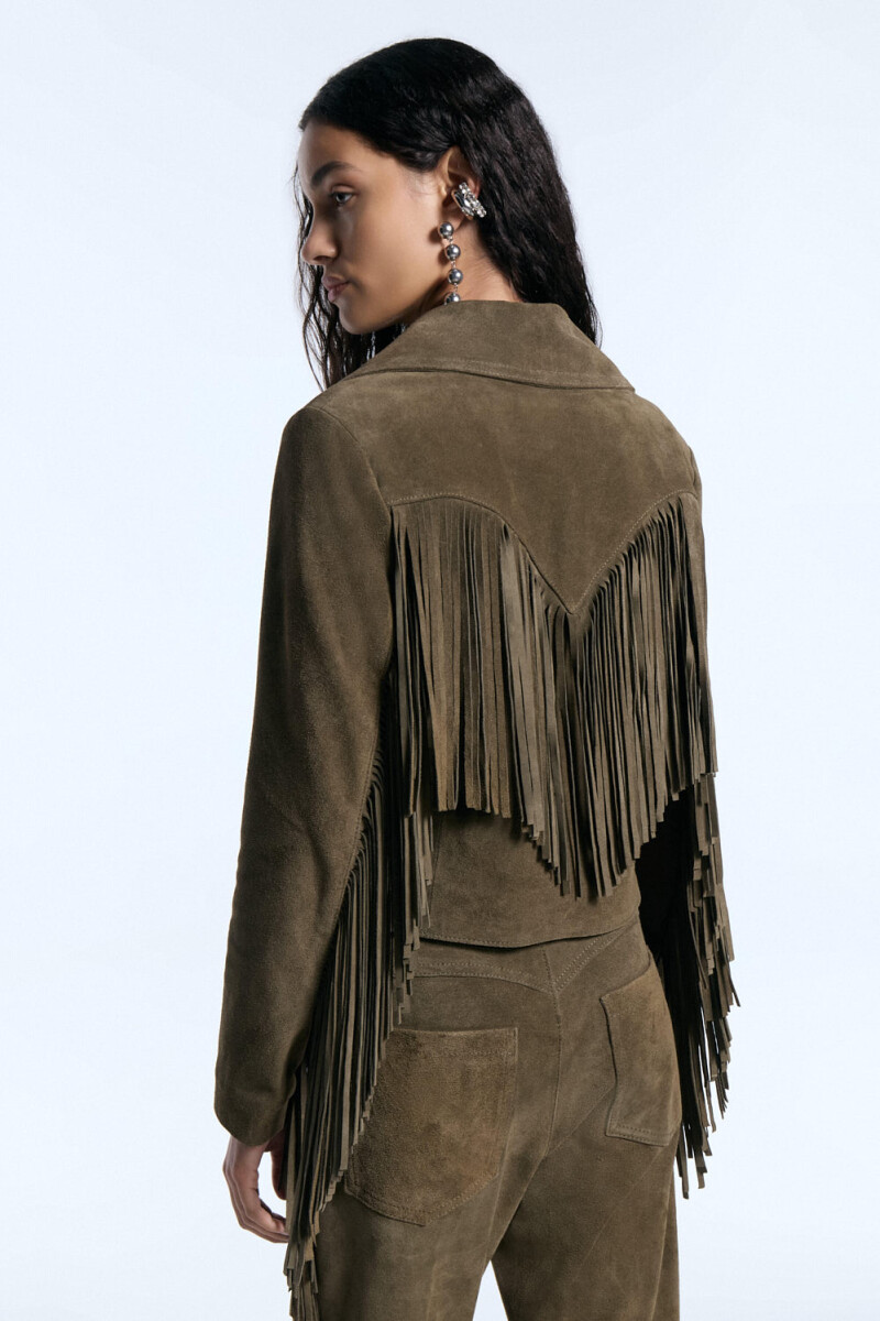 CAMPERA SUEDE VERSOVIA Verde Oliva