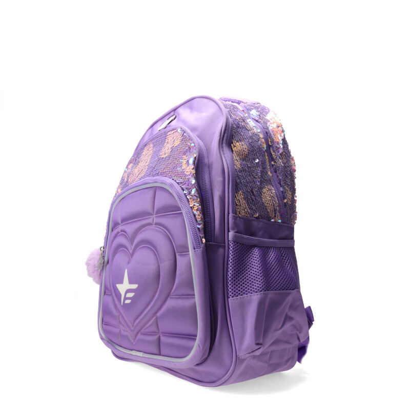Mochila Footy Corazon C/Luces Violeta