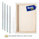 Pack X 5 Lienzo Bastidor 25x25cm Cuadro Pintura Oleo Blanco Blanco