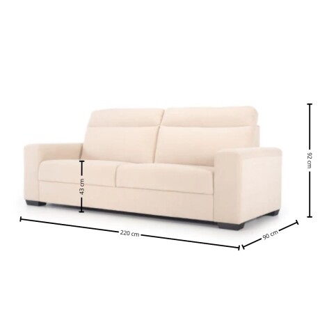 Sofá Polo - Tela Aquaclean Sustentable - 3 cuerpos A fabricar
