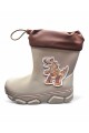BOTA DE LLUVIA DE NIÑO CON CUELLO Beige
