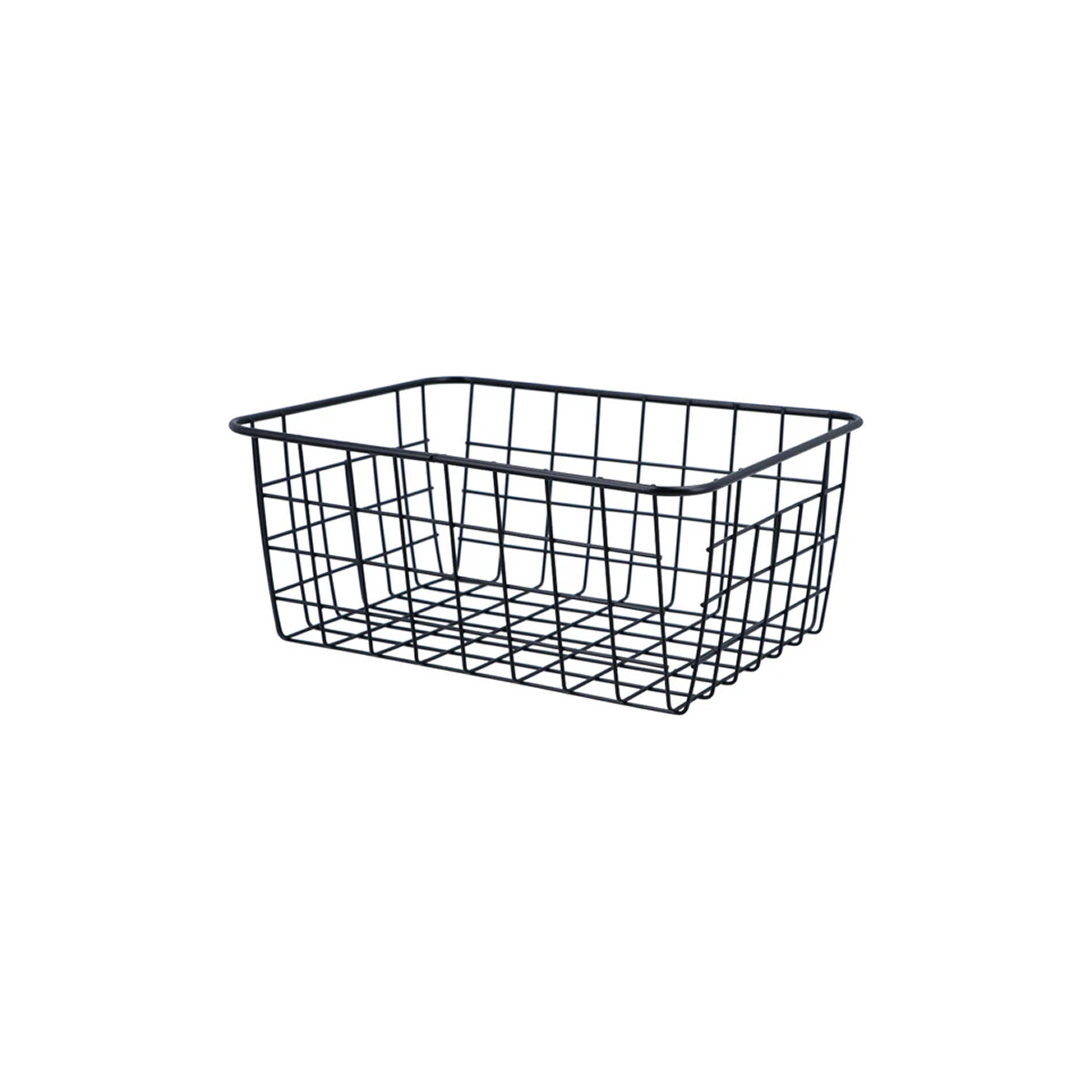 Canasto Cesto Organizador Metal Cocina Baño Oficina - Negro 