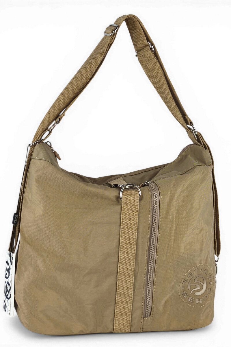 Bolso cartera mochila Beige