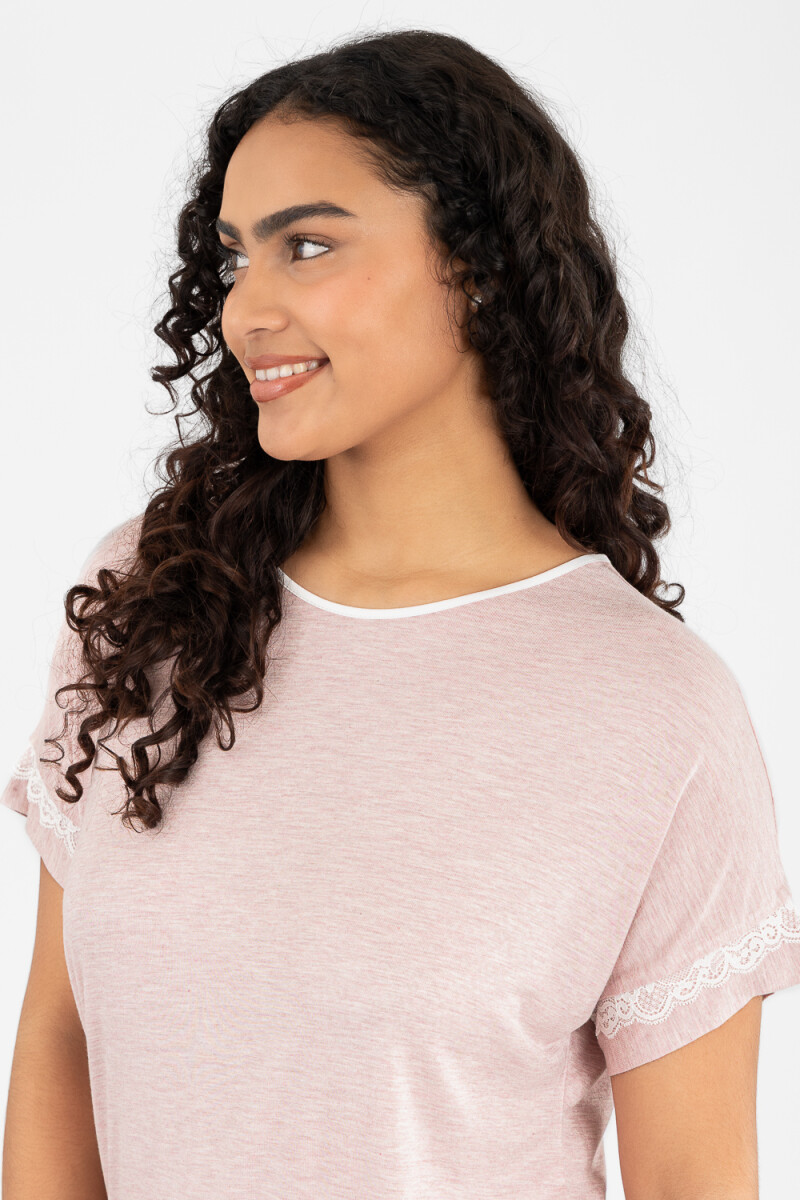Solange pijama melange pink Rosa antique