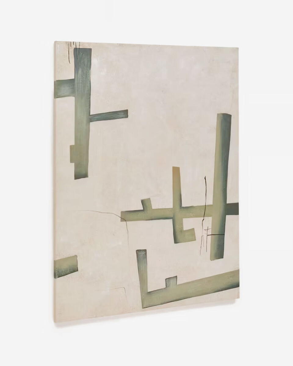 Lienzo abstracto Fida verde - 180 x 140 cm 