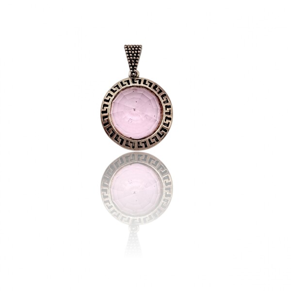 Dije Vintage rosa-Plata 925-Piedra zirconia-CP5631 sinpiedra