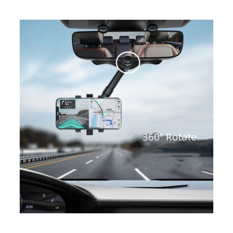 SOPORTE ARTICULADO 180° PARA CELULAR CON AGARRE PARA RETROVISOR 14.5*7.2*7.5CM 001