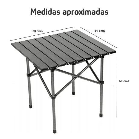 Mesa Chica Camping Aluminio Plegable Compacta Con Bolso Negro