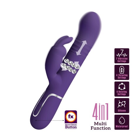 Vibrador Rabbit 4 en 1 Twinkled Tenderness Pretty Love Violeta